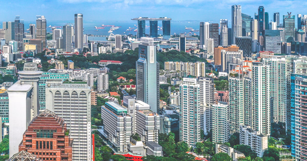 Singapore Cityscape with lots of high-rise buildings